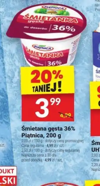 Twój Market Smietana gęsta 36% Piątnica oferta