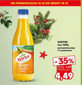 Kaufland Sok pomarańczowy Hortex oferta