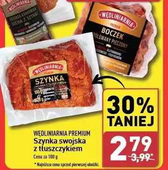 ALDI Szynka swojska z tłuszczykiem Wędliniarnia Premium oferta