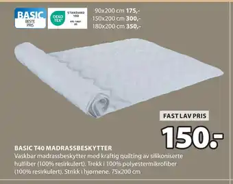 JYSK BASIC T40 MADRASSBESKYTTER oferta