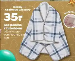 Netto Koc poncho z futerkiem 130 x 80 cm oferta