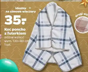 Netto Koc poncho z futerkiem 130 x 80 cm oferta