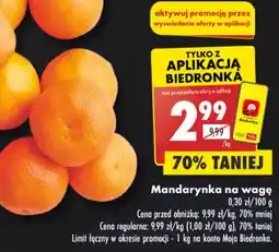 Biedronka Mandarynka na wagę oferta