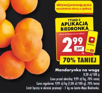 Biedronka Mandarynka na wagę oferta