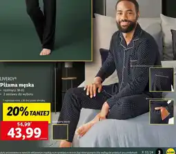 Lidl Piżama męska rozm. m-xl Livergy oferta