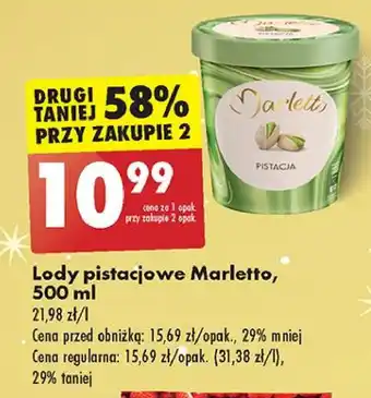 Biedronka Lody pistacja Marletto oferta