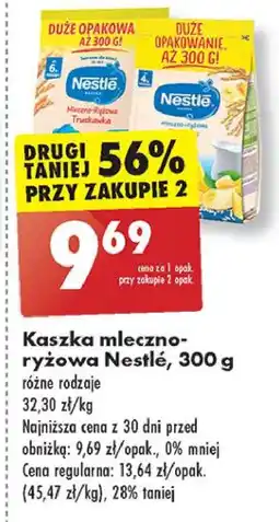 Biedronka Kaszka mleczno-ryżowa banan Nestle oferta