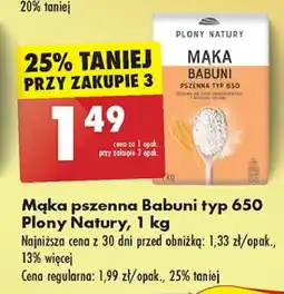 Biedronka Mąka babuni pszenna typ 650 Plony Natury oferta