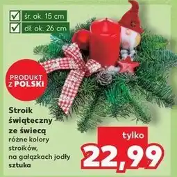 Kaufland Stroik świąteczny ze świecą oferta