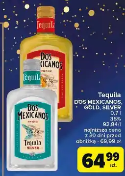 Carrefour Tequila Dos Mexicanos Silver oferta