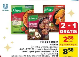 Carrefour Chrupiący kurczak z czosnkiem Knorr Fix oferta