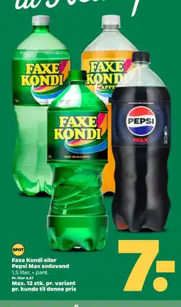 Netto Faxe Kondi eller Pepsi Max sodavand oferta