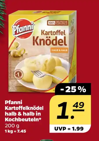 Netto Pfanni Kartoffelknödel halb & halb in Kochbeuteln oferta