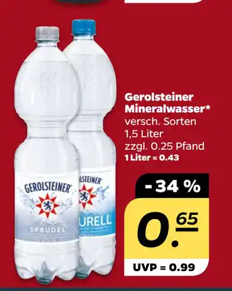 Netto Gerolsteiner Mineralwasser oferta