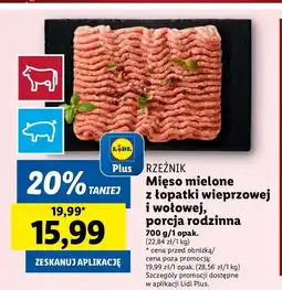 Lidl Mięso mielone z łopatki wieprzowej i wołowej Rzeźnik codzienna dostawa oferta