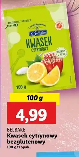 Lidl Kwasek cytrynowy bezglutenowy Belbake oferta