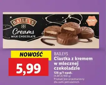 Lidl Ciastka z kremem w mlecznej czekoladzie Baileys oferta