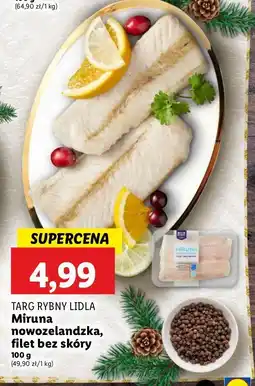 Lidl Miruna nowozelandzka filet bez skóry Rybny targ lidla oferta