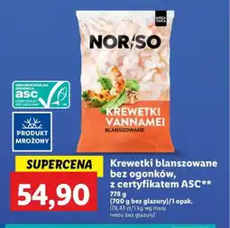 Lidl Krewetki vannamei blanszowane Norso oferta