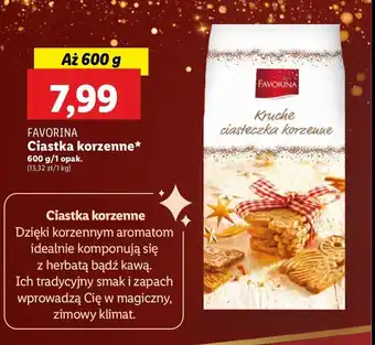 Lidl Ciasteczka korzenne Favorina oferta