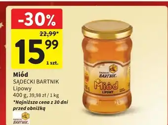 Intermarche Miód lipowy Bartnik Sądecki oferta