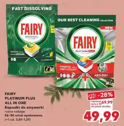 Kaufland Tabletki do zmywarki lemon Fairy Platinum Plus oferta