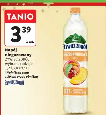 Intermarche Woda brzoskwiniowa Żywiec Zdrój Z Nutą oferta