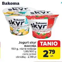 Carrefour Market Jogurt malina- truskawka Bakoma skyr oferta