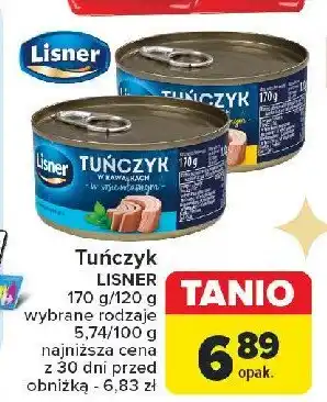 Carrefour Market Tuńczyk w kawałkach w sosie własnym Lisner oferta