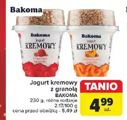 Carrefour Market Jogurt brzoskwiniowy z granolą Bakoma oferta