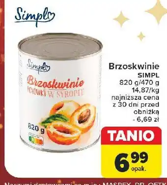 Carrefour Market Brzoskwinie połowki w syropie Simple oferta