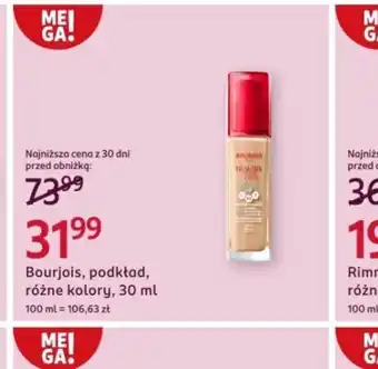 Rossmann Bourjois, podkład oferta