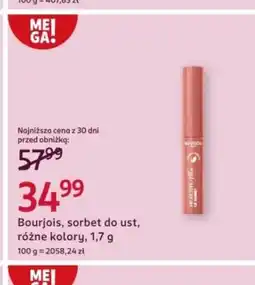 Rossmann Bourjois, sorbet do ust oferta