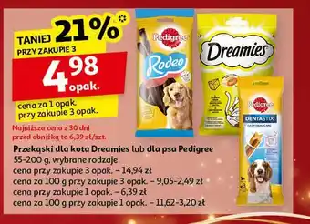 Auchan Przysmak dla kota z serem Dreamies oferta