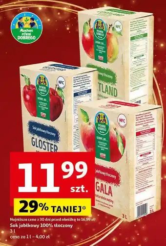 Auchan Sok jabłkowy gala Auchan Pewni Dobrego oferta