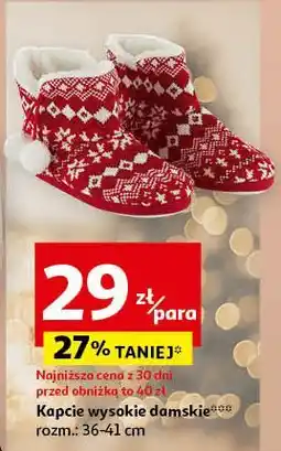 Auchan Kapcie wysokie damskie rozm. 36-41 oferta