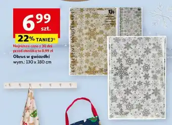 Auchan Obrus gwiazdki 130 x 180 cm oferta