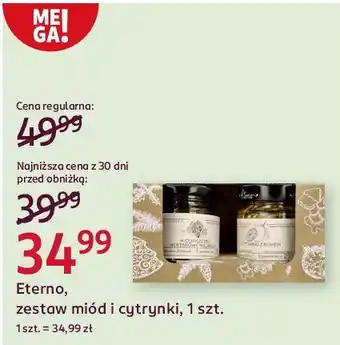 Rossmann Zestaw w pudełku: cytrynki z rumem 230 g + miód malinowy Eterno oferta