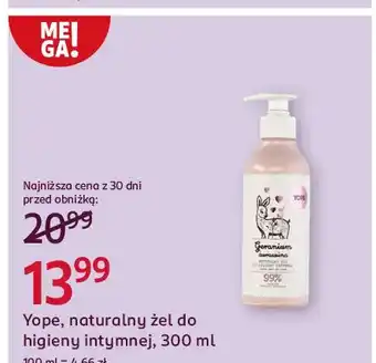 Rossmann Żel do higieny intymnej geranium i żurawina Yope oferta