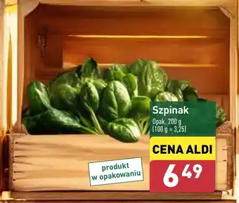 ALDI Szpinak Aldi oferta