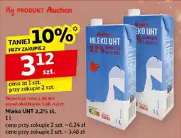 Auchan Mleko UHT 3,2% tl. oferta