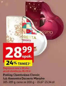 Auchan Praliny Cherrissimo Classic lub Amoretta Desserts Mieszko oferta