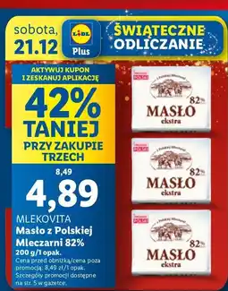 Lidl Masło ekstra Mlekovita Z Polskiej Mleczarni oferta