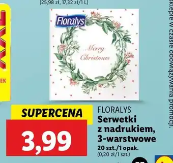 Lidl Serwetki z motywem bożonarodzeniowym 33 x cm Floralys oferta