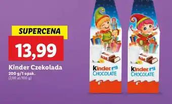 Lidl Czekoladki świąteczne Kinder Chocolate oferta