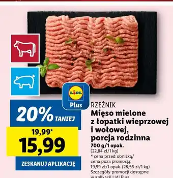 Lidl Mięso mielone z łopatki wieprzowej i wołowej Rzeźnik Codzienna Dostawa oferta