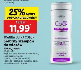 Lidl Szampon srebrne popielate odcienie blond Joanna Ultra Color oferta