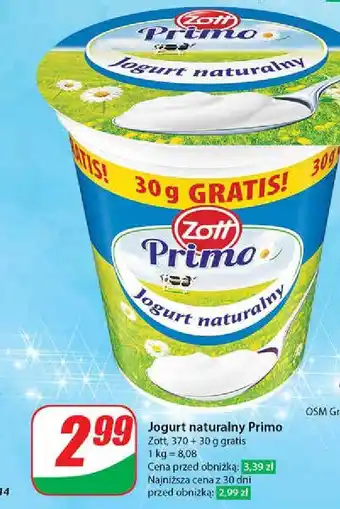 Dino Jogurt naturalny Zott Primo oferta