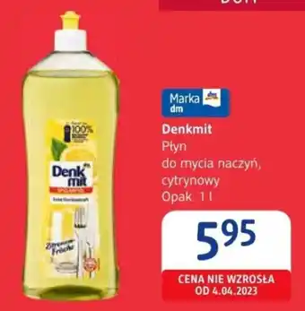 dm drogerie markt Denkmit Płyn do mycia naczyń, cytrynowy oferta