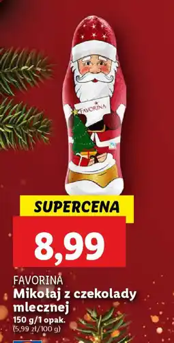 Lidl Favorina Mikołaj z czekolady mlecznej oferta